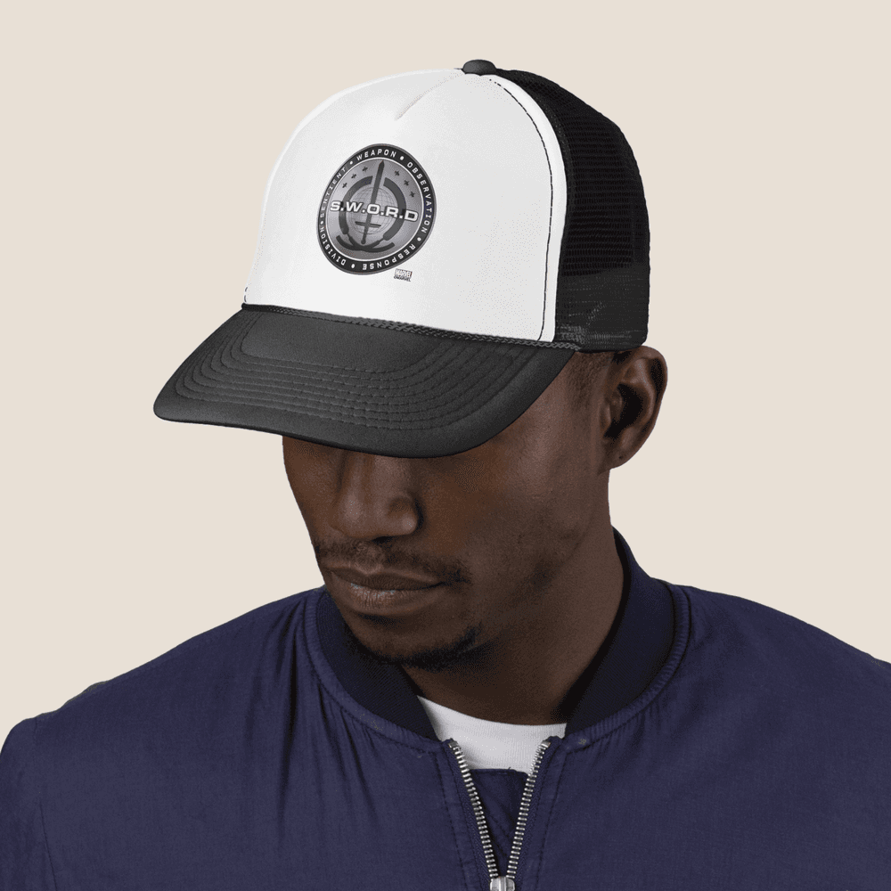 <a href="https://www.zazzle.com/s_w_o_r_d_emblem_trucker_hat-148422763879799118">S.W.O.R.D. Emblem Trucker Hat</a> / Zazzle
