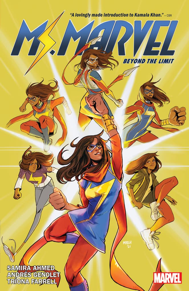Ms. Marvel: Beyond the Limit / shop it <a href=https://www.amazon.com/Ms-Marvel-Beyond-Limit-Samira/dp/1302931261>here</a>