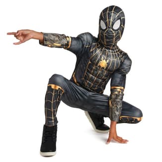 Spider-Man reversible costume / shop it <a href=”https://www.shopdisney.com/spider-man-no-way-home-deluxe-reversible-costume-for-kids-2890057908791M.html?isProductSearch=0&plpPosition=9&guestFacing=Halloween%2520Shop-Costumes-Kids%27%2520Costumes”>here</a>