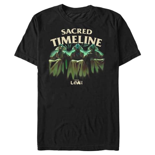 Sacred Timeline T-Shirt / shop it <a href=https://www.hottopic.com/product/marvel-loki-sacred-timeline-t-shirt/16141030.html>here</a>
