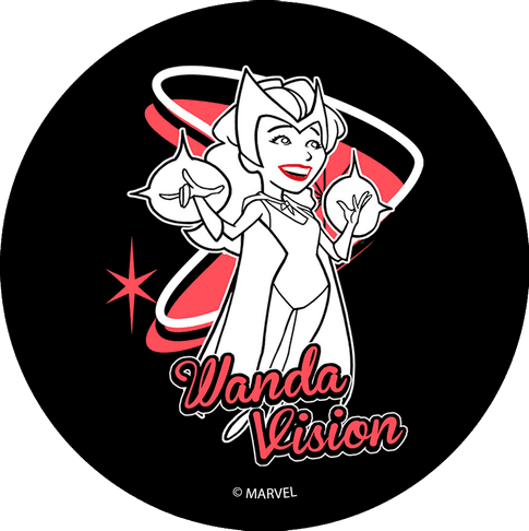 <a href="https://www.amazon.com/Marvel-WandaVision-Cartoon-PopSockets-PopGrip/dp/B08SQBW45X">Wanda Retro Cartoon PopSockets PopGrip</a>/ Amazon