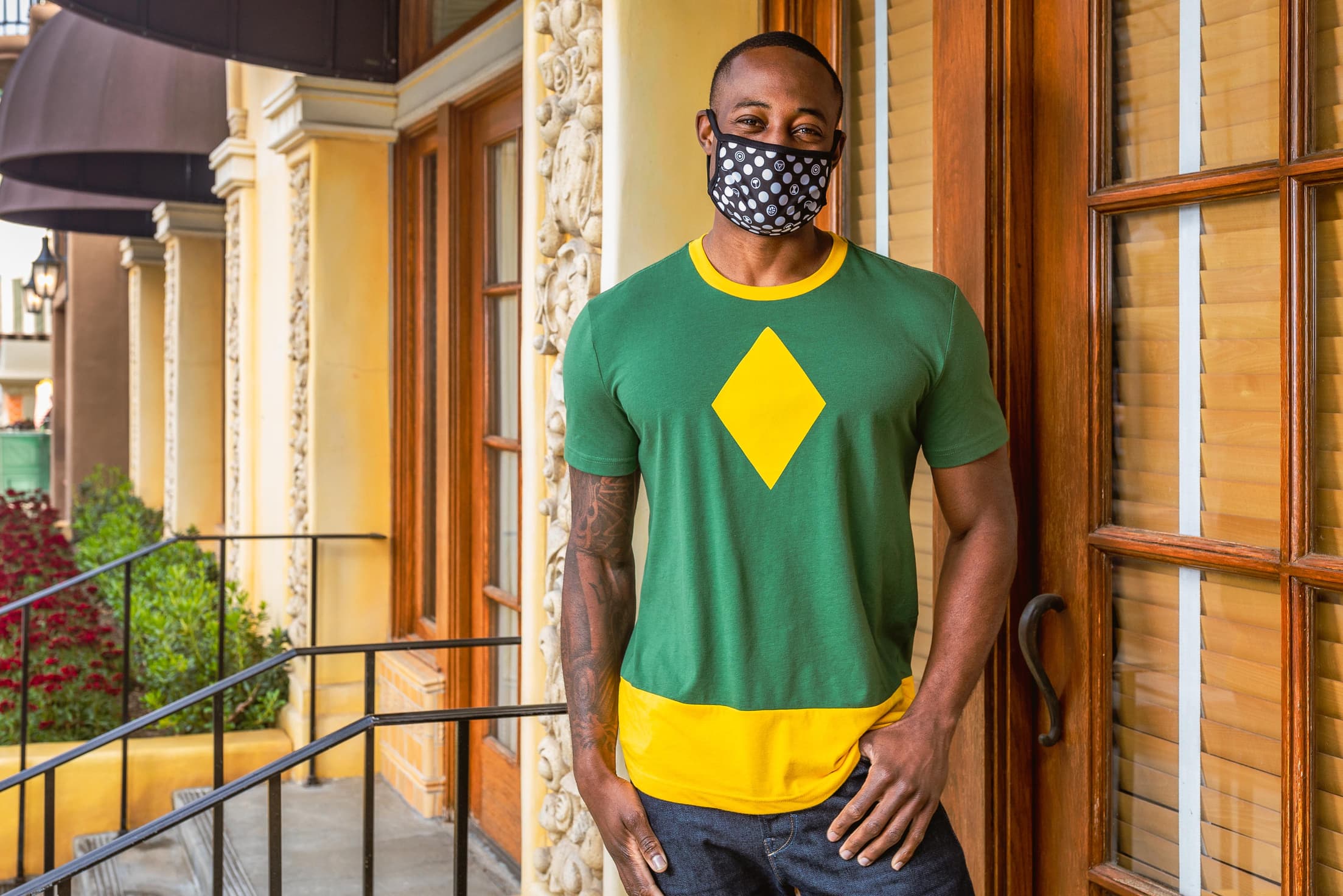 <a href="https://www.shopdisney.com/vision-t-shirt-for-men-wandavision-5620105887614M.html">Vision T-Shirt</a>/ ShopDisney