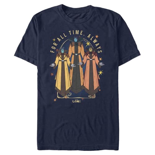 The Time Keepers T-Shirt / shop it <a href=https://www.hottopic.com/product/marvel-loki-for-all-time.-always-t-shirt/16140910.html>here</a>