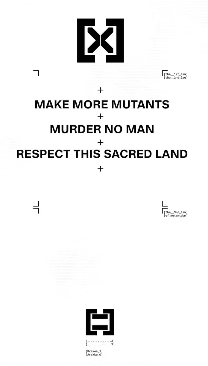 3 Laws of Mutantkind