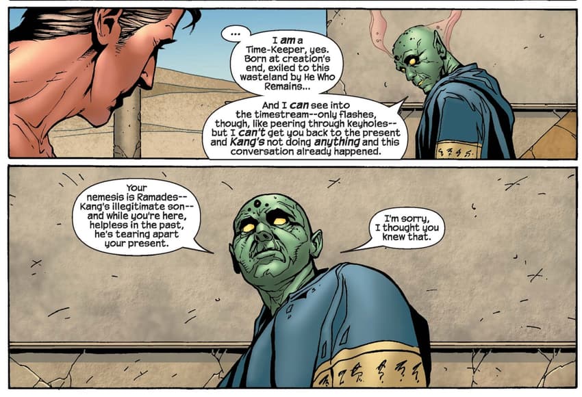 The Oracle of Siwa helps the Fantastic Four in 4 (2004) #16.