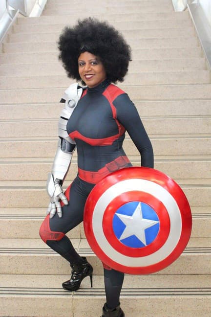 Purple Star Gazer Cosplay as Misty Knight