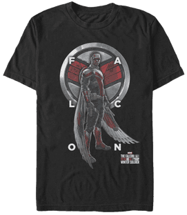 <a href=https://www.hottopic.com/product/marvel-the-falcon-and-the-winter-soldier-falcon-grid-text-t-shirt/15222221.html>Falcon Grid T-Shirt</a> / Hot Topic