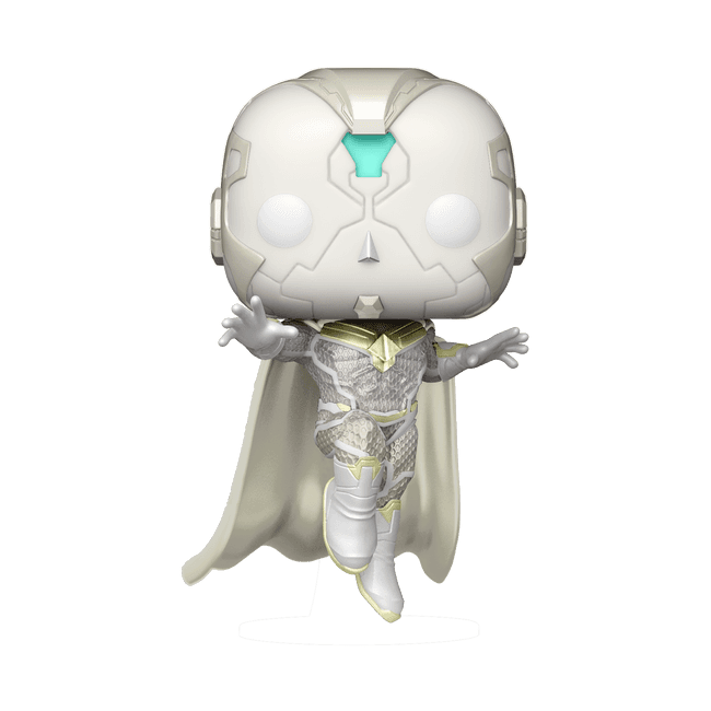 <a href=https://www.amazon.com/stores/Funko/WandaVision/page/2AC32CB1-CB8A-4594-BF47-B6CB7D870BE3>The Vision Funko Pop</a> / Amazon 
