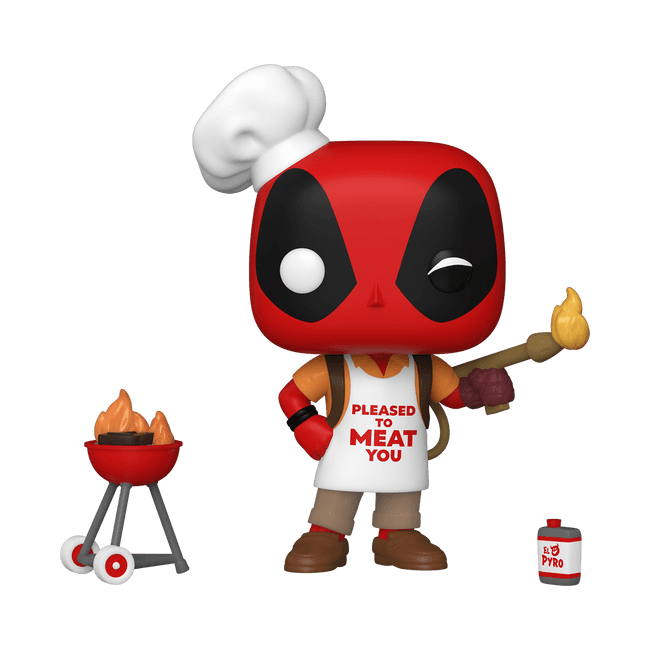 <a href="https://www.amazon.com/Funko-Pop-Marvel-Deadpool-Backyard/dp/B08FMR6TQS"> Grilling Deadpool Funko Pop </a> / Amazon