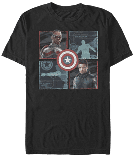 <a href=https://www.hottopic.com/product/marvel-the-falcon-and-the-winter-soldier-hero-box-up-girls-t-shirt/15221988.html>Hero Box T-Shirt</a> / Hot Topic