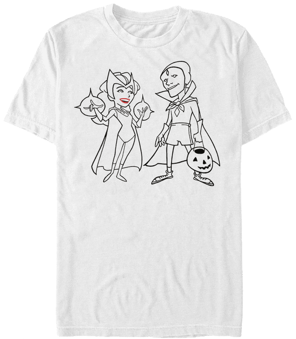 <a href="https://www.hottopic.com/product/marvel-wandavision-simple-ink-t-shirt/15103949.html">WandaVision Special Ink T-Shirt</a>/ Hot Topic