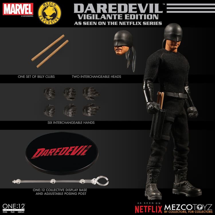 Mezco's One:12 Collective Daredevil – Vigilante Edition Figure