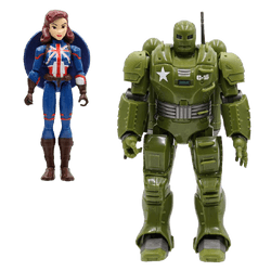 Captain Carter and The Hydra Stomper Action Figure Set / shop it <a href=https://www.shopdisney.com/captain-carter-and-the-hydra-stomper-action-figure-set-marvel-toybox-461014596734.html>here</a>