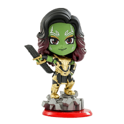 Gamora Cosbaby Bobble-Head Figure by Hot Toys / shop it <a href=https://www.shopdisney.com/gamora-cosbaby-bobble-head-figure-by-hot-toys--marvel-what-if...-pre-order-489522860799.html>here</a>