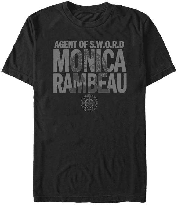 <a href="https://www.hottopic.com/product/marvel-wandavision-agent-rambeau-girls-t-shirt/15240570.html">Agent Rambeau T-Shirt</a> / Hot Topic