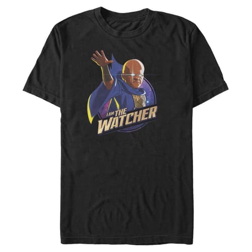 I Am The Watcher t-shirt / shop it <a href=https://www.amazon.com/Marvel-What-If-Watcher-T-Shirt/dp/B09B1BLG5Y>here</a>