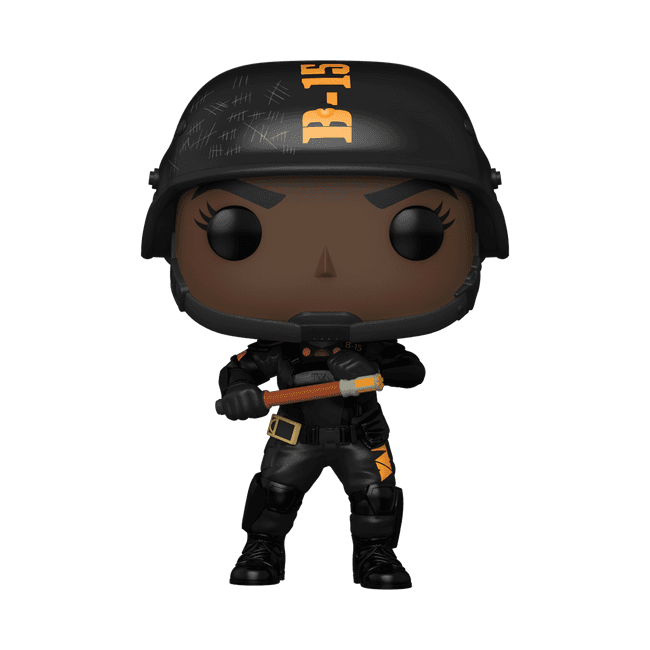 Hunter B-15 Funko Pop / shop it <a href=  https://www.amazon.com/Funko-Pop-Marvel-Hunter-Exclusive/dp/B08QXWCPKC>here</a>