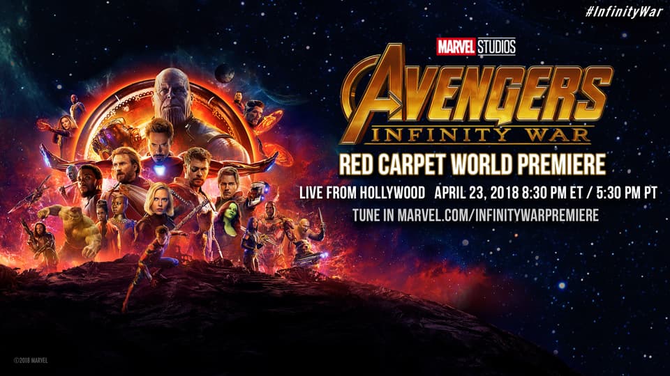 Avengers Infinity War Red Carpet World Premiere April 23 2018 Marvel