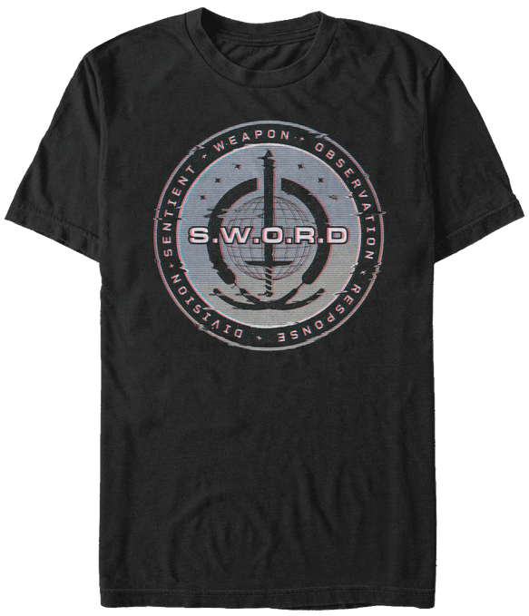 <a href="https://www.hottopic.com/product/marvel-wandavision-s.w.o.r.d.-digital-logo-t-shirt/15255573.html">S.W.O.R.D. Digital Logo T-Shirt</a>/ Hot Topic