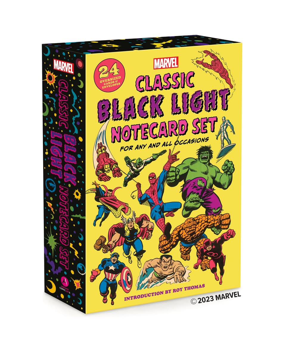 Marvel Classic Black Light Notecard Set from Abrams Books