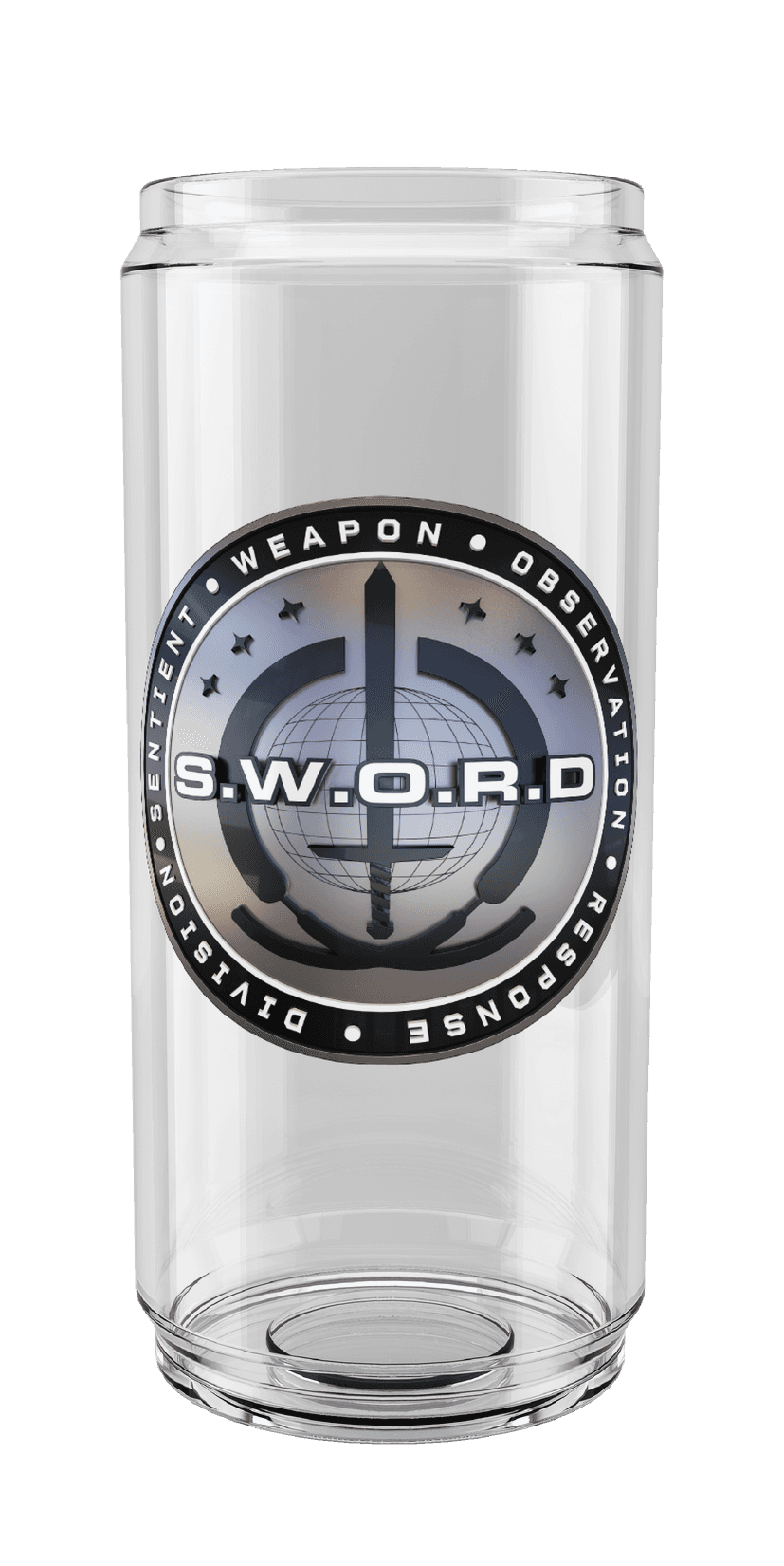 <a href="https://www.amazon.com/Marvel-SWORD-Glass-Wanda-Vision/dp/B08VGXTHC1"> S.W.O.R.D. SWORD 16 oz. Can Glass</a> / Amazon