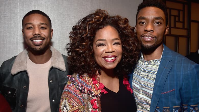 Michael B. Jordan, Oprah and Chadwick Boseman at 'Black Panther' Event