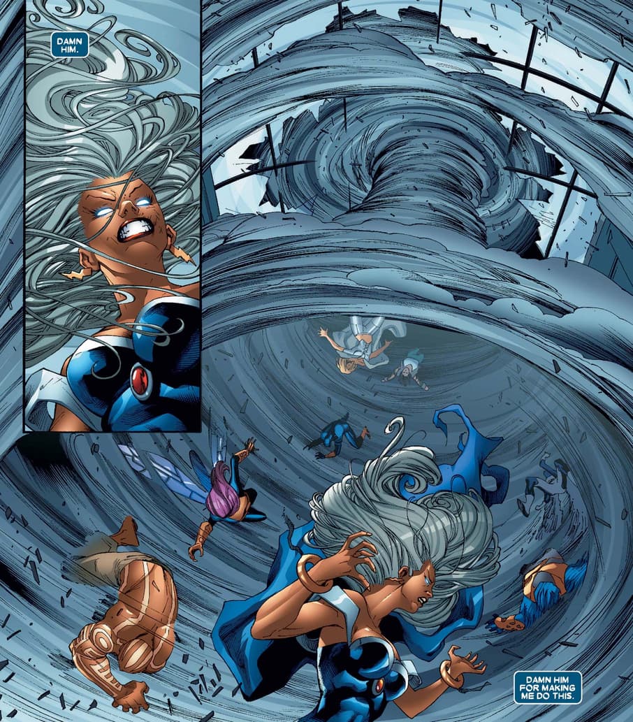 X-MEN: WORLDS APART (2008) #4 interior art by Diogenes Neves and Ed Tadeo