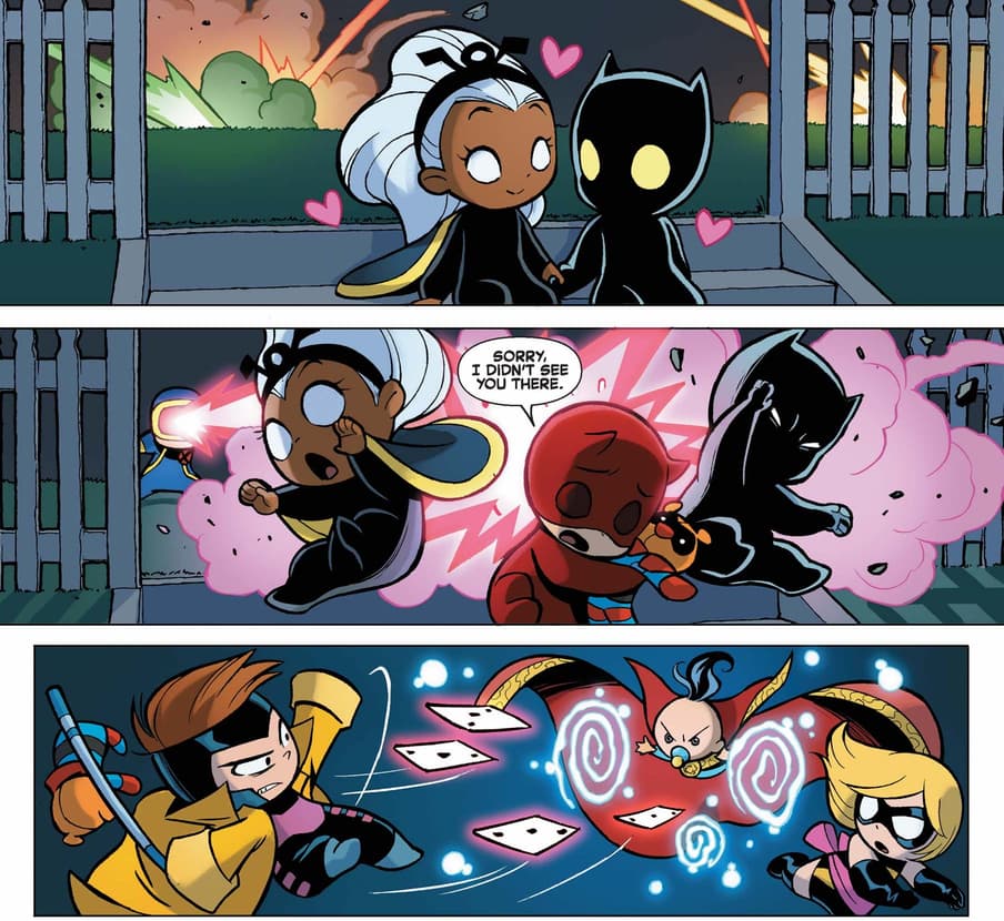 A-BABIES VS. X-BABIES (2012) #1 interior art by Skottie Young