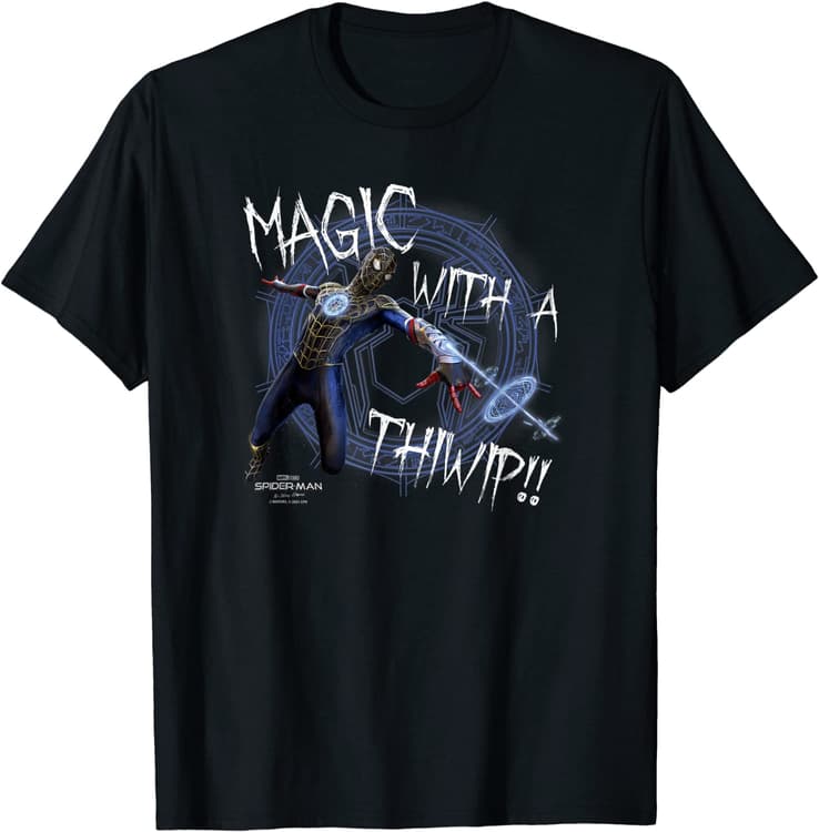 Spider-Man Magic Thiwip T-Shirt T-Shirt / shop it <a href=https://www.amazon.com/Marvel-Spider-Man-Magic-Thiwip-T-Shirt/dp/B09BKD73NB>here</a>