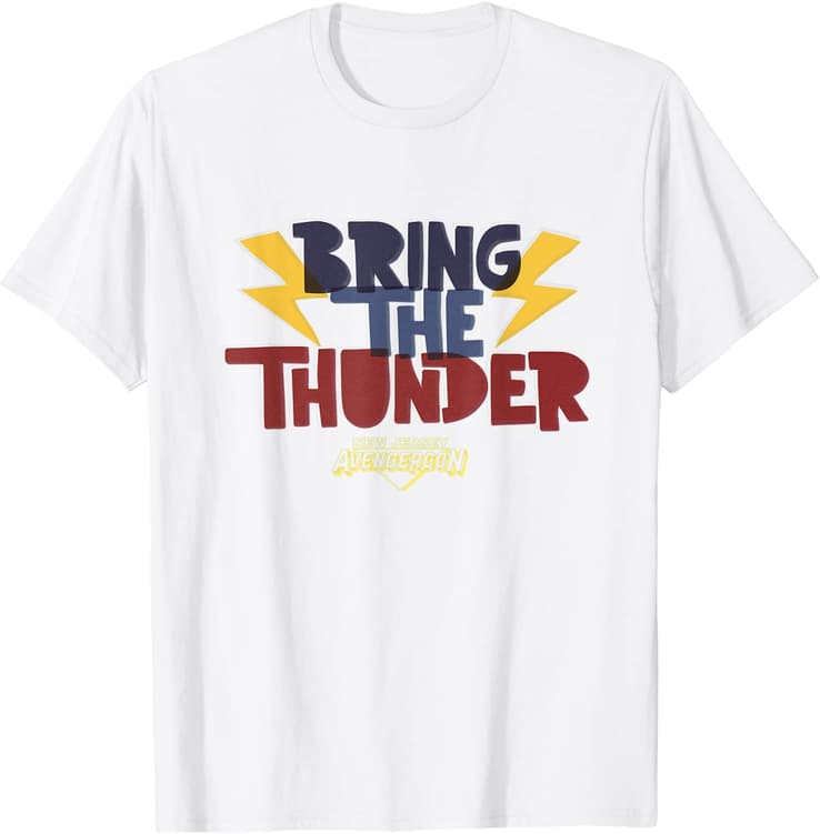 BRING THE THUNDER t-shirt / shop it <a href=https://www.amazon.com/Marvel-Jersey-Avengercon-Thunder-T-Shirt/dp/B09Z1XZR77>here</a>