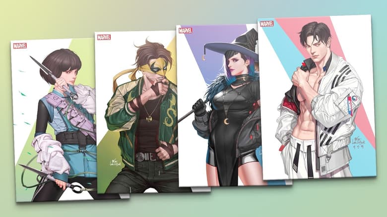 AAPI Heritage Month variant cover lineup by InHyuk Lee.