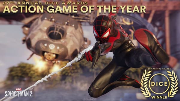 DICE Awards 2024 Winner Marvel's Spider-Man 2 Action Game of the Year