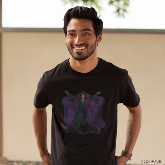 <a href=https://www.hottopic.com/product/marvel-wandavision-magical-agatha-t-shirt/15397268.html>Magical Agatha T-Shirt</a> / Hot Topic