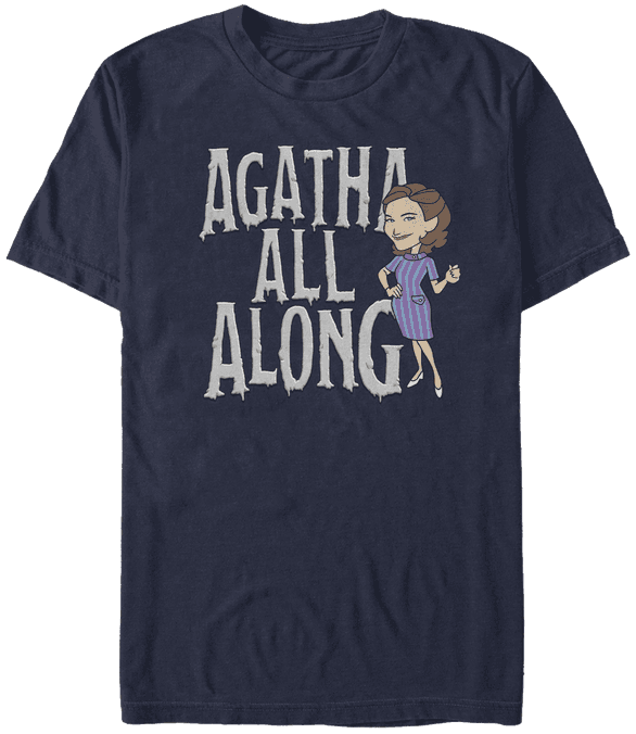 <a href=https://www.amazon.com/dp/B08XMG1GW6>’Agatha All Along’ Big Text T-Shirt </a>/ Amazon