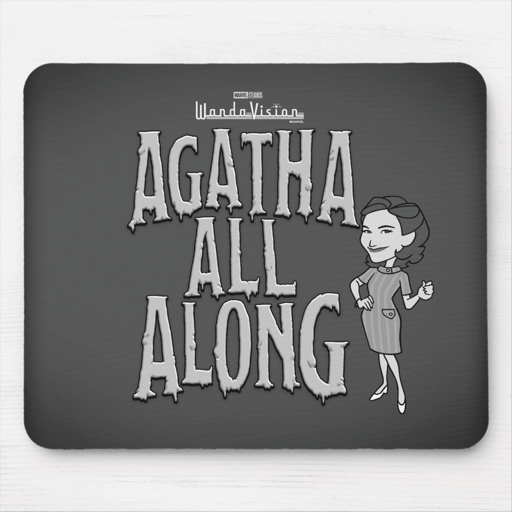 <a href=https://www.zazzle.com/agatha_all_along_mouse_pad-144017981192069420>’Agatha All Along’ Mousepad</a> / Zazzle