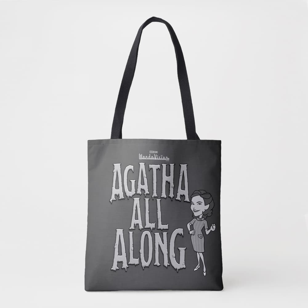 <a href=https://www.zazzle.com/agatha_all_along_tote_bag-256811081980985402>’Agatha All Along’ Tote Bag</a> / Zazzle