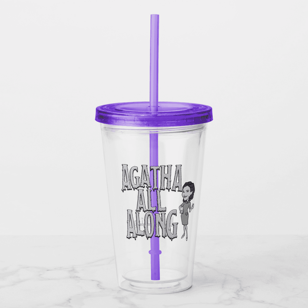 <a href="https://www.zazzle.com/agatha_all_along_acrylic_tumbler-256426285085050091>’Agatha All Along’ Acrylic Tumbler</a>/ Zazzle