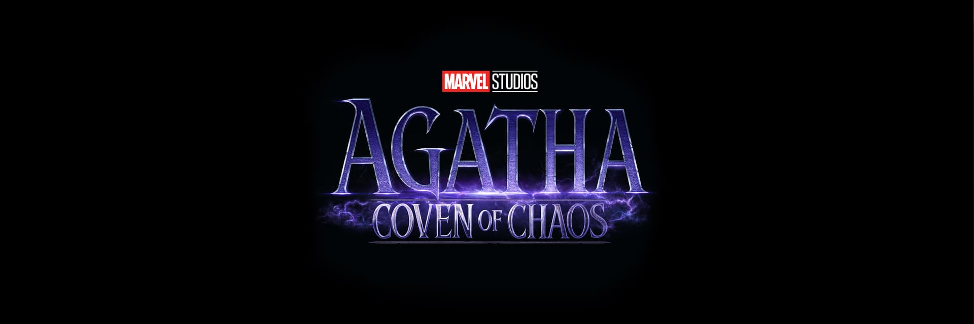 Marvel Studios' Agatha: Coven of Chaos Disney+ Plus TV Show Season 1 Logo on Black