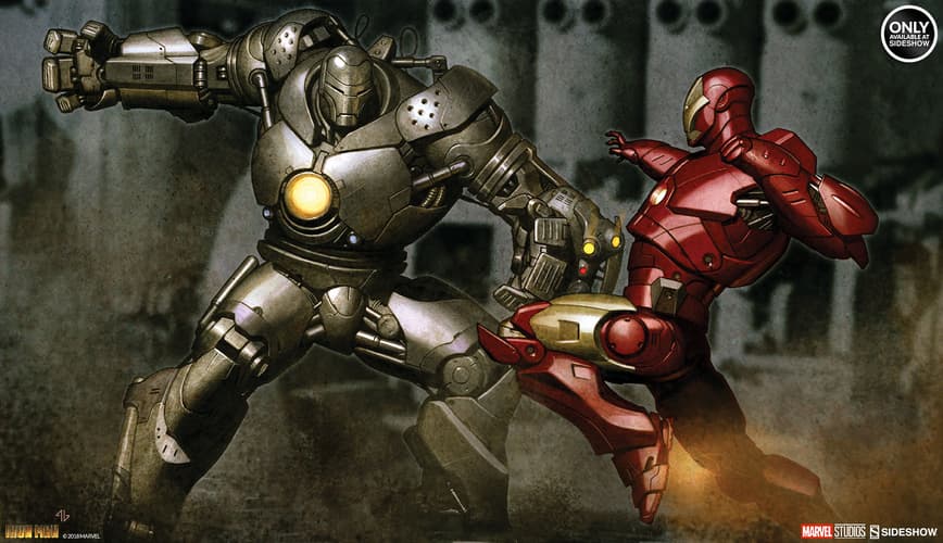 Iron Man Mark vs Iron Monger Fine Art Print by Sideshow 