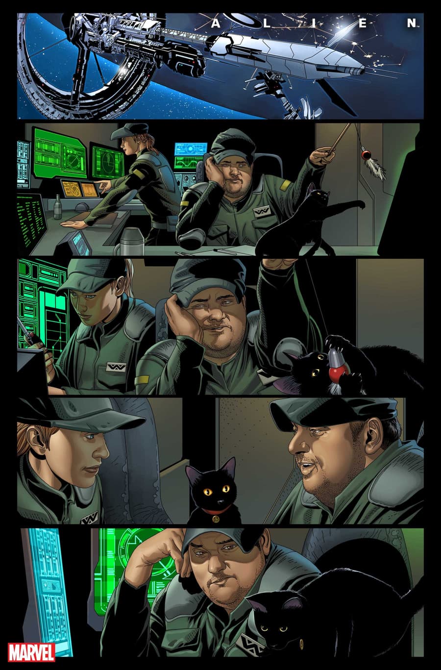 ALIEN #1 preview art by Salvador Larocca, colors by GURU-eFX