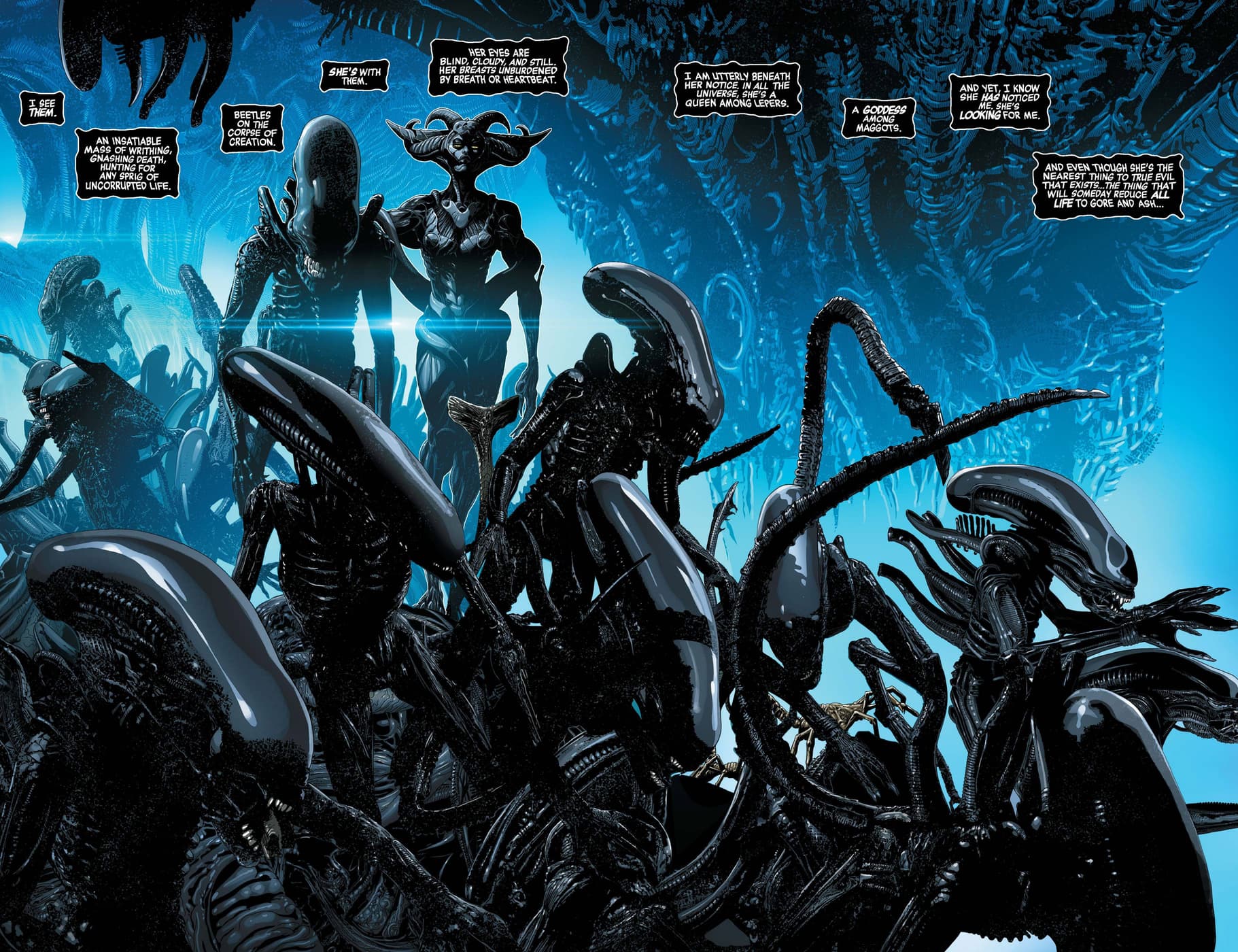 The Xenomorph swarm encroaches in Alien (2021) #1.