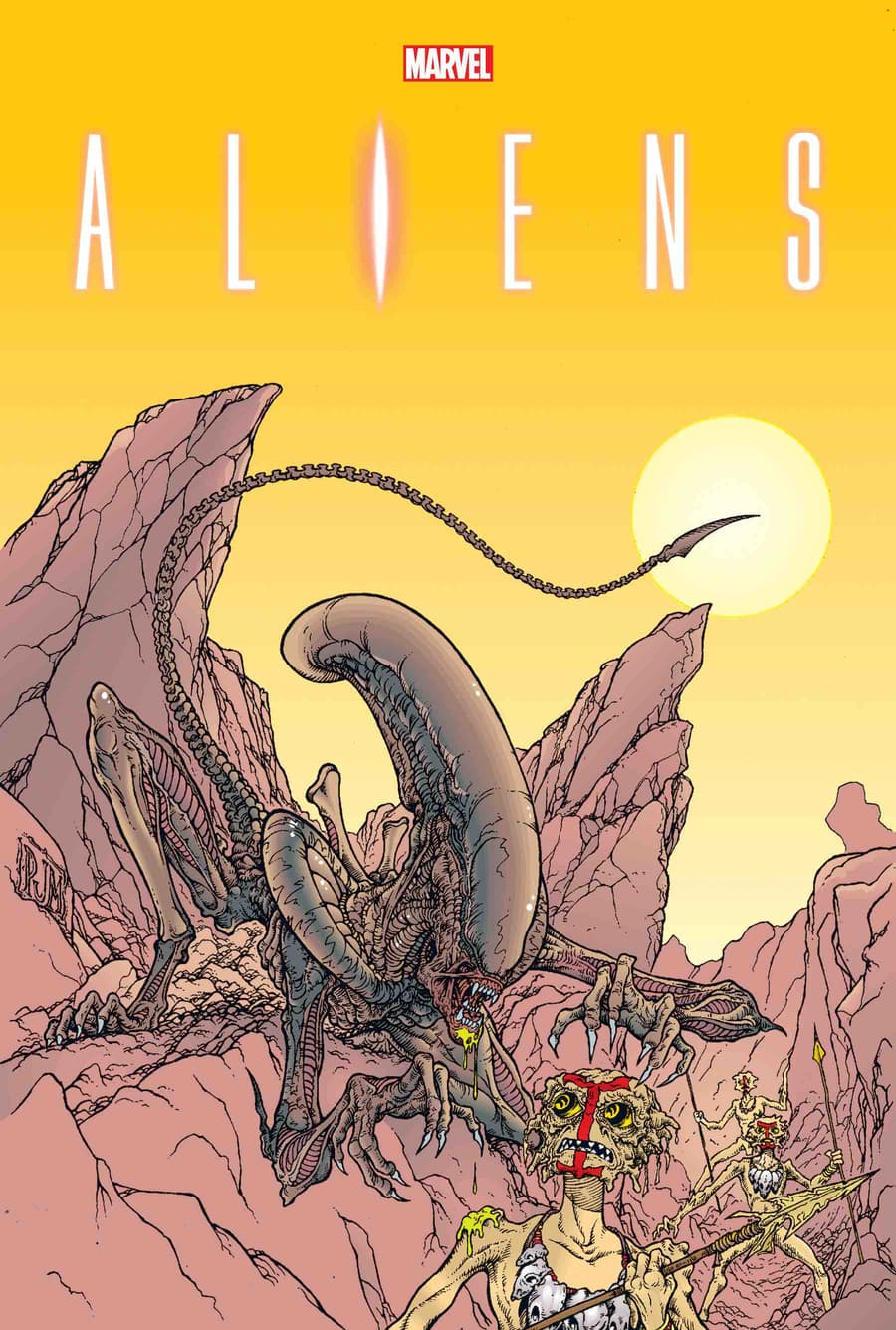 ALIENS: THE ORIGINAL YEARS OMNIBUS VOL. 2 direct market variant cover by Paul Mendoza