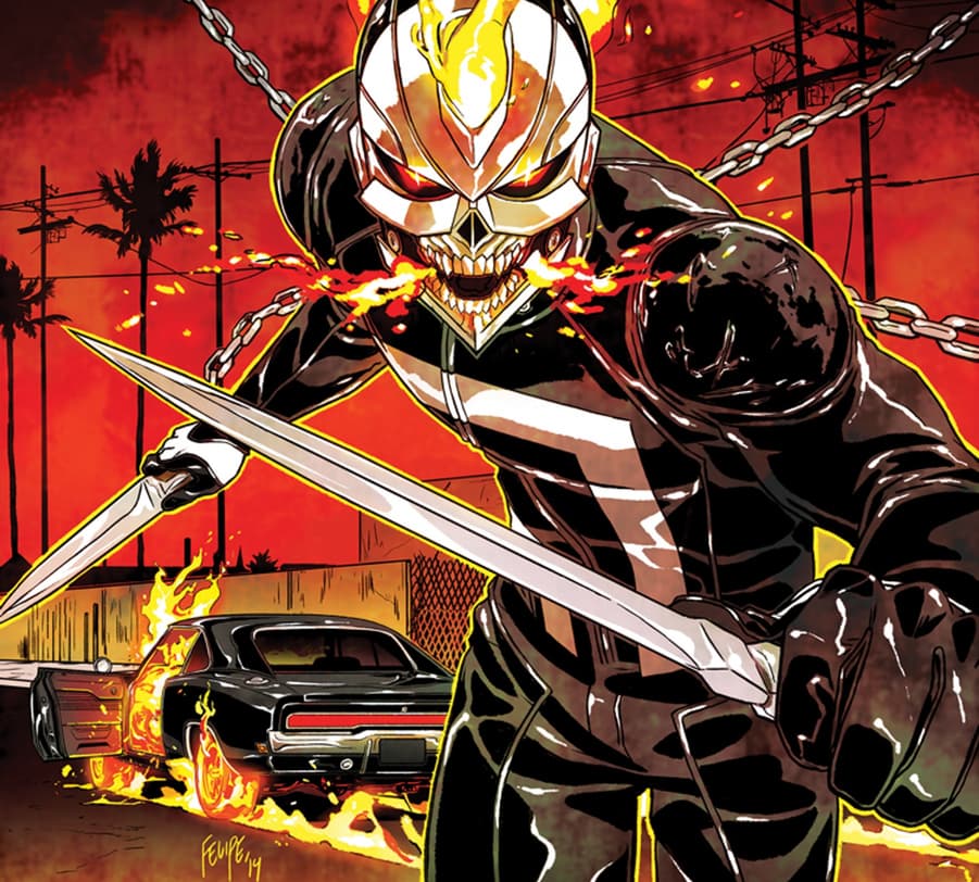 Capa variante do NOVO GHOST RIDER (2014) #2 por Felipe Smith