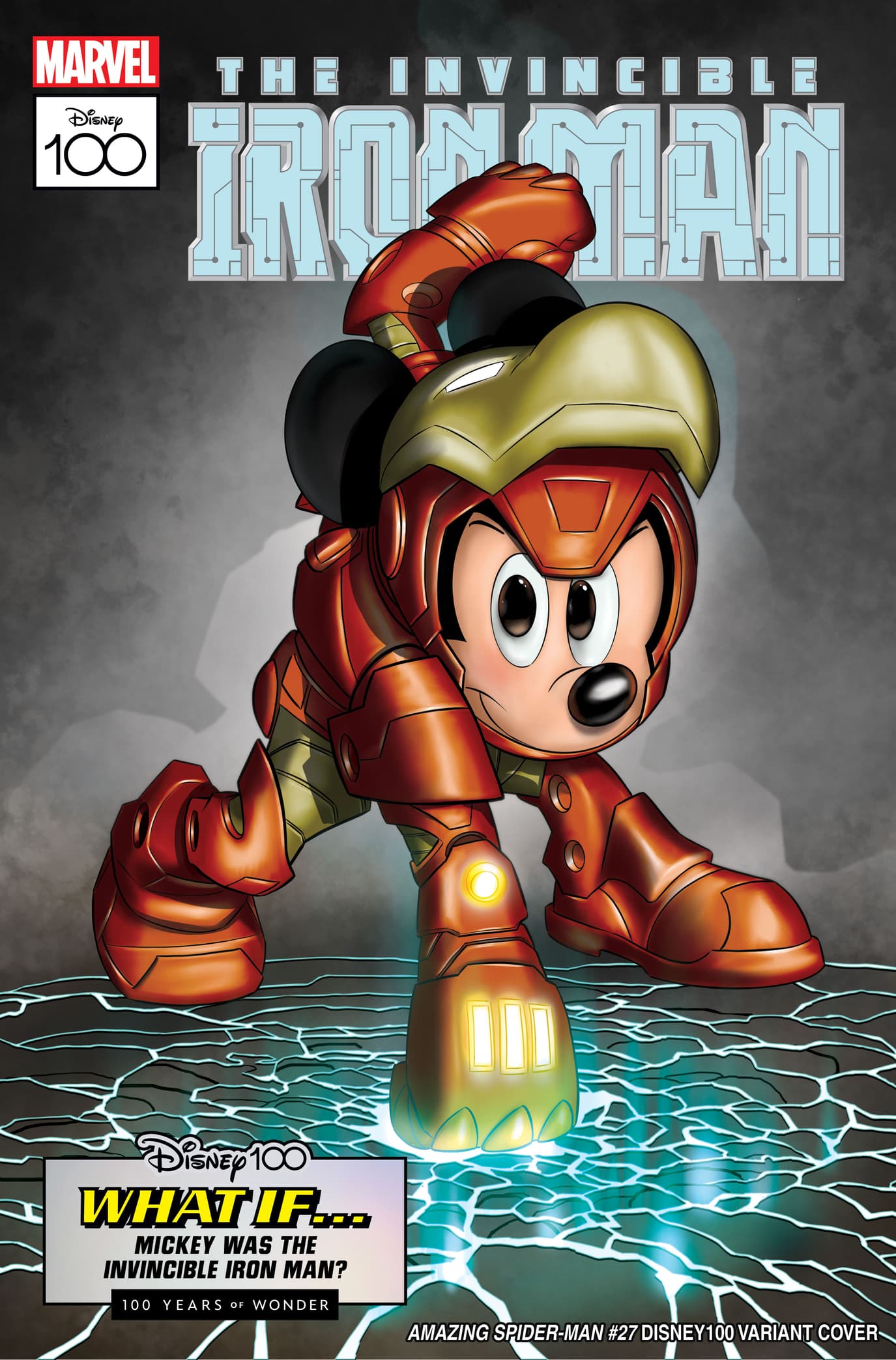AMAZING SPIDER-MAN #27 Disney100 Variant Cover by Claudio Sciarrone