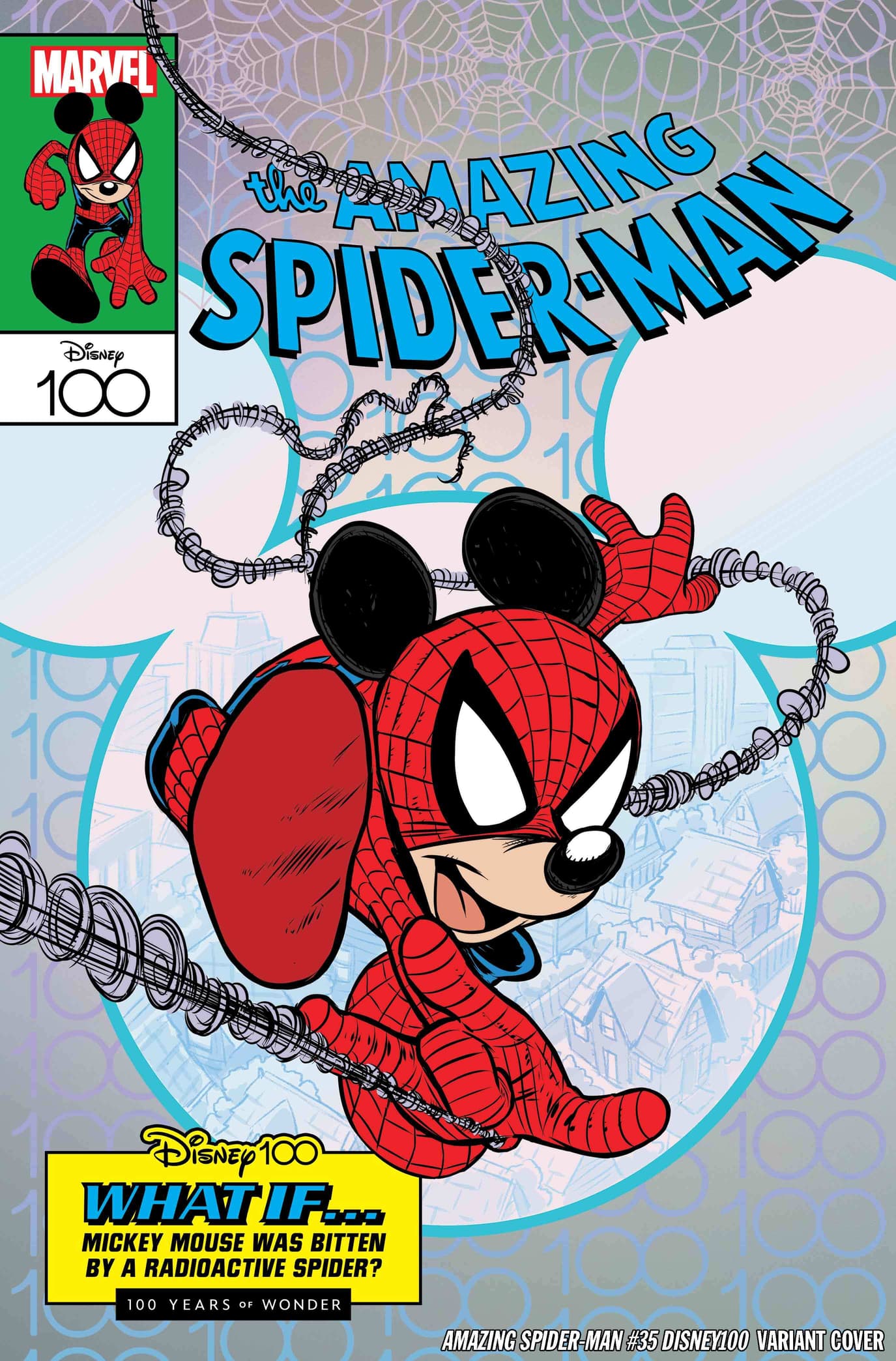 AMAZING SPIDER-MAN #35 Disney100 Variant Cover by Claudio Sciarrone