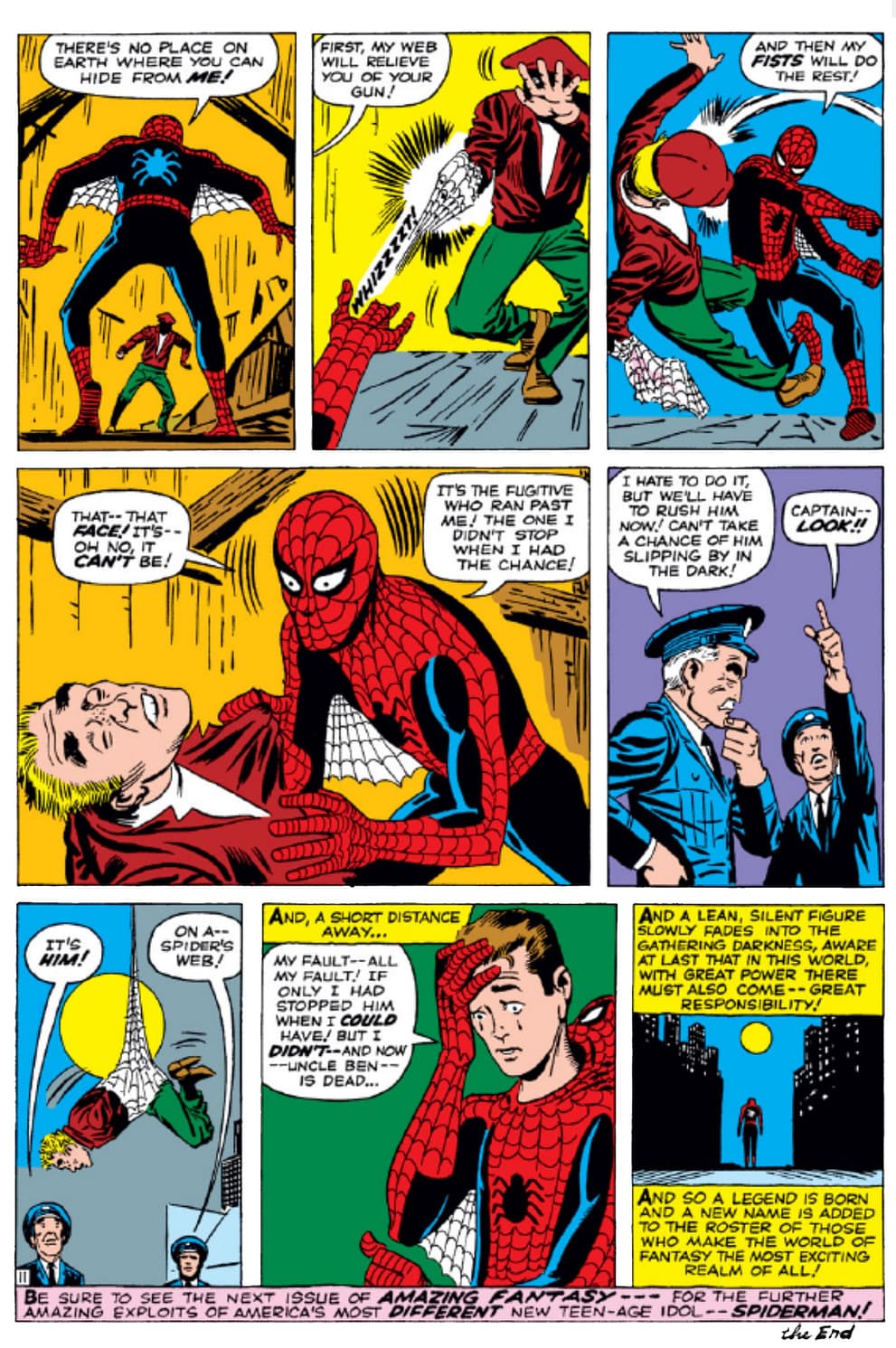 AMAZING FANTASY (1962) #15 page by Stan Lee, Steve Ditko, and Stan Goldberg