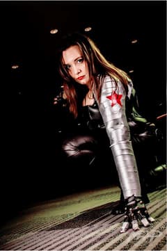 Amber Kersley as the Winter Soldier