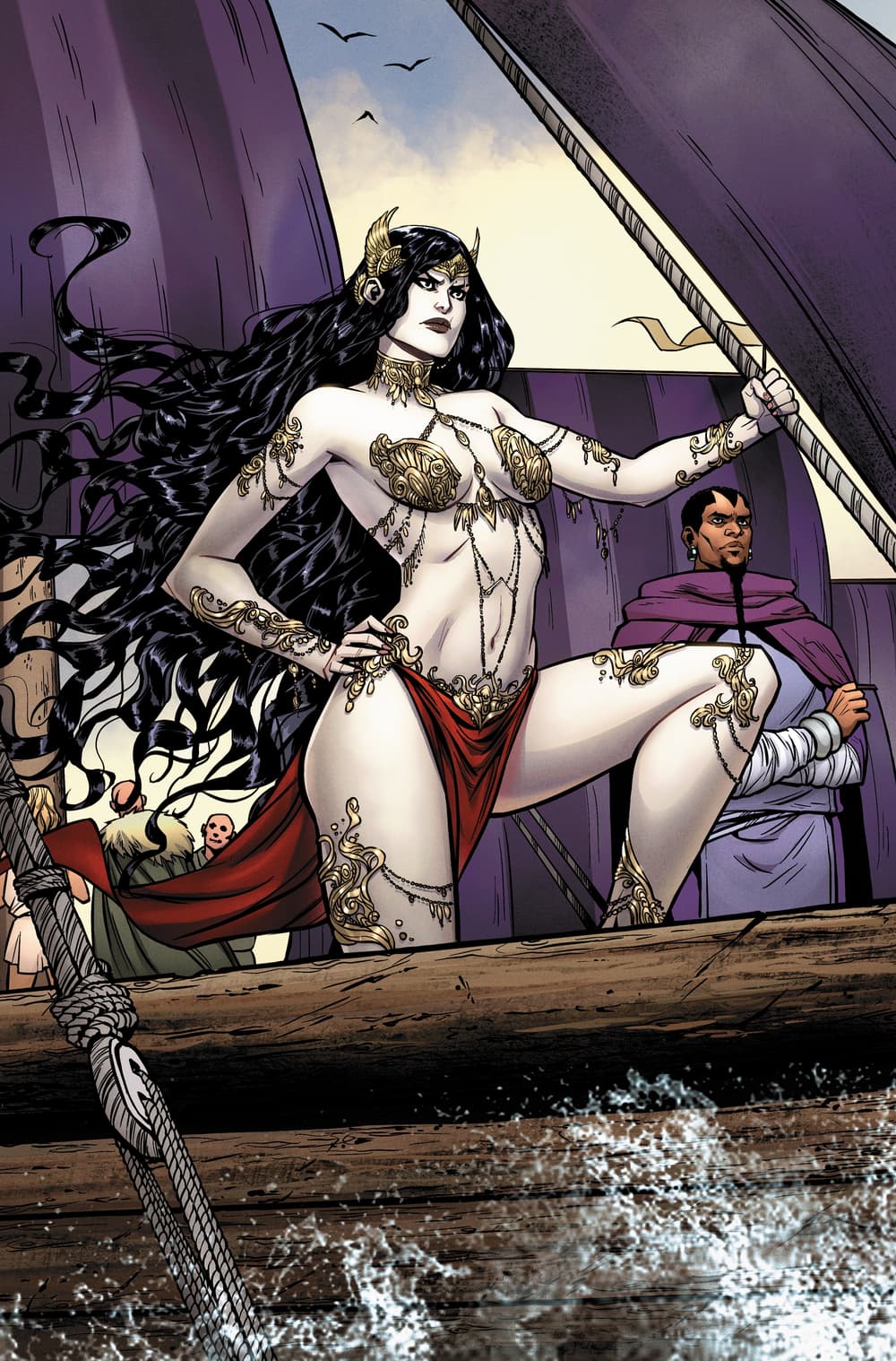 AGE OF CONAN: BELIT #5 interior art by Kate Niemczyk, finsihes by Scott Hanna and Andrea Di Vito, with colors by Jason Keith