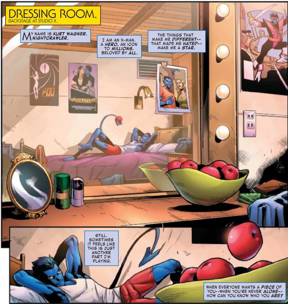 Nightcrawler in dressing room