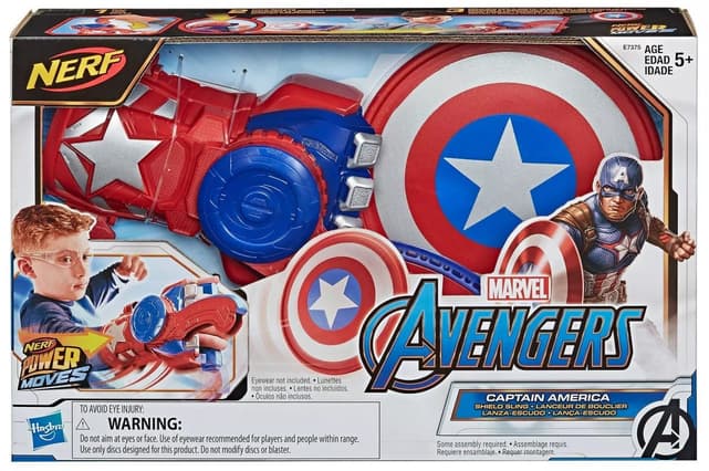 Nerf Power Moves Captain America Shield Sling